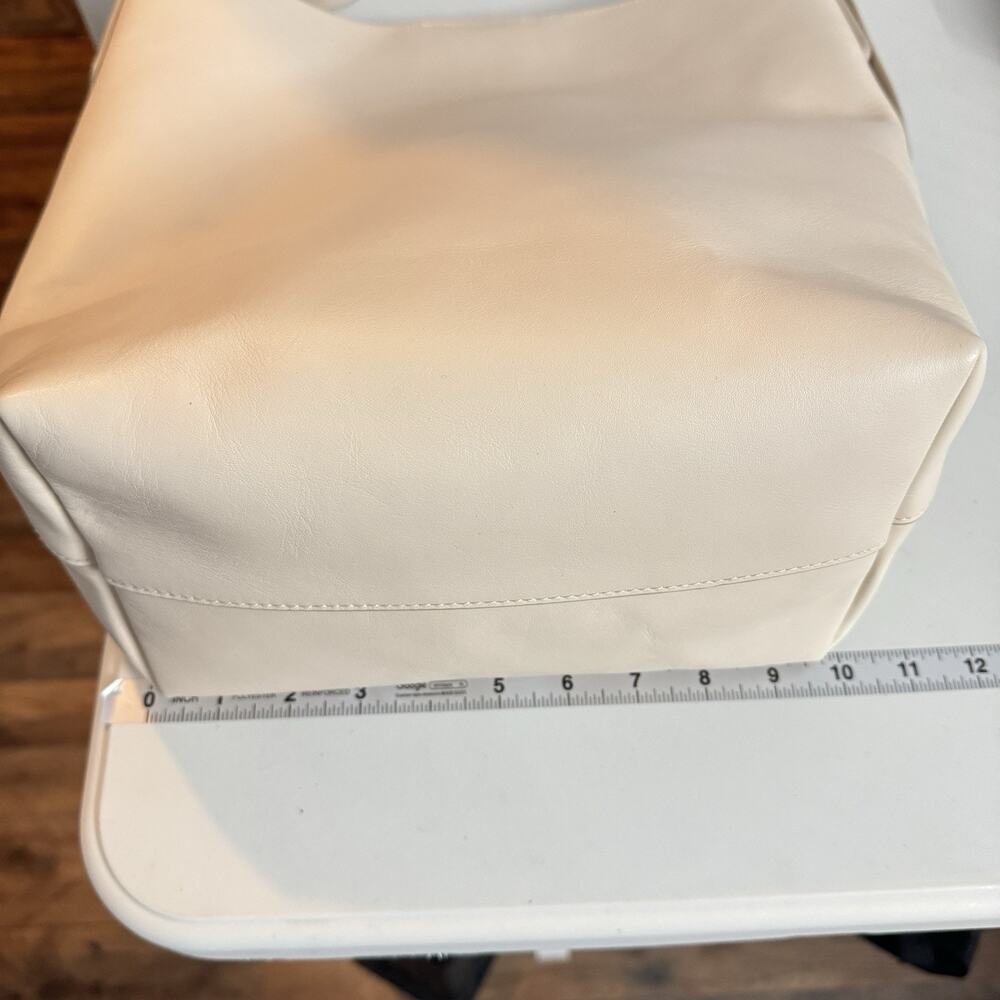 Madewell The Essential Bucket Tote Handbag Womens Ecru Ivory Leather NN396 NEW - Picture 8 of 11